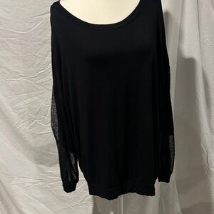 Emerald Black Long Sleeve Women's Top